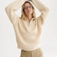 Lavender סוודר לנשים Half-Zip SCOTCH & SODA