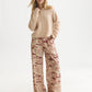 Misty Rose קרדיגן לנשים Fuzzy Funnel-Neck SCOTCH & SODA