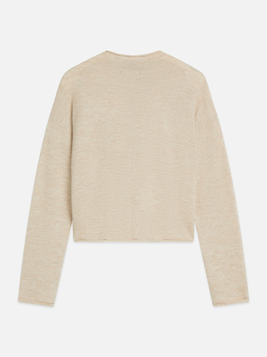 Gray קרדיגן לנשים Fuzzy Funnel-Neck SCOTCH & SODA