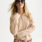 Seashell קרדיגן לנשים Fuzzy Funnel-Neck SCOTCH & SODA