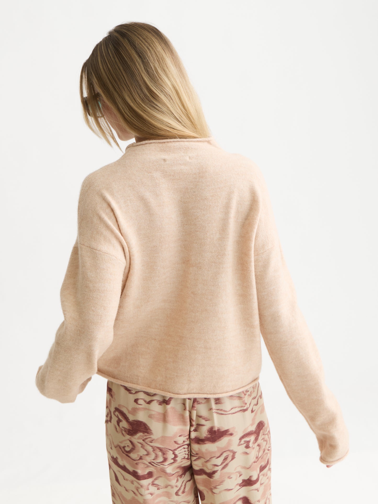 Seashell קרדיגן לנשים Fuzzy Funnel-Neck SCOTCH & SODA