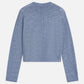 Light Slate Gray קרדיגן לנשים Fuzzy Funnel-Neck SCOTCH & SODA