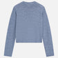 Light Slate Gray קרדיגן לנשים Fuzzy Funnel-Neck SCOTCH & SODA