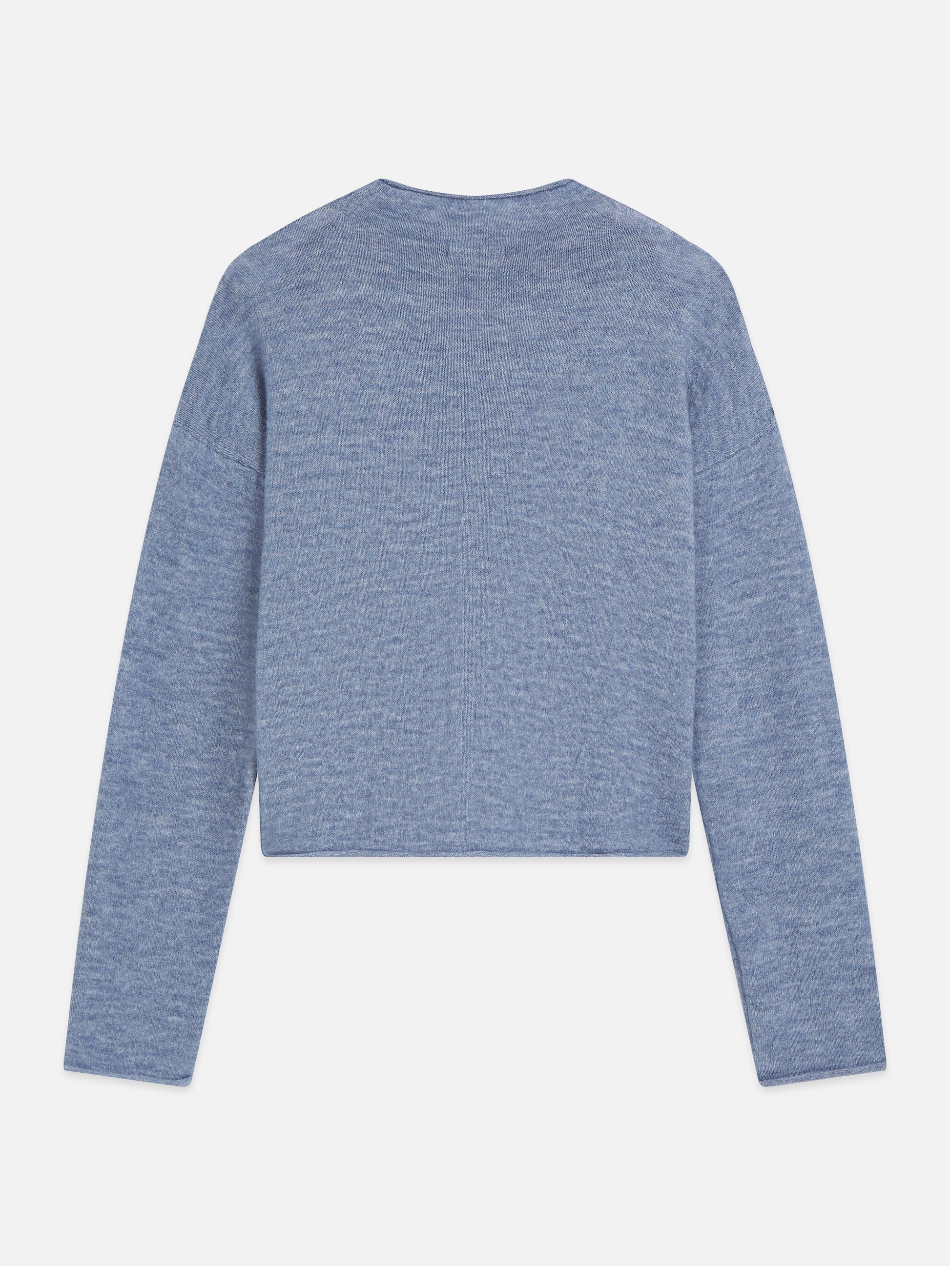 Light Slate Gray קרדיגן לנשים Fuzzy Funnel-Neck SCOTCH & SODA