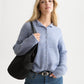 Lavender קרדיגן לנשים Fuzzy Funnel-Neck SCOTCH & SODA