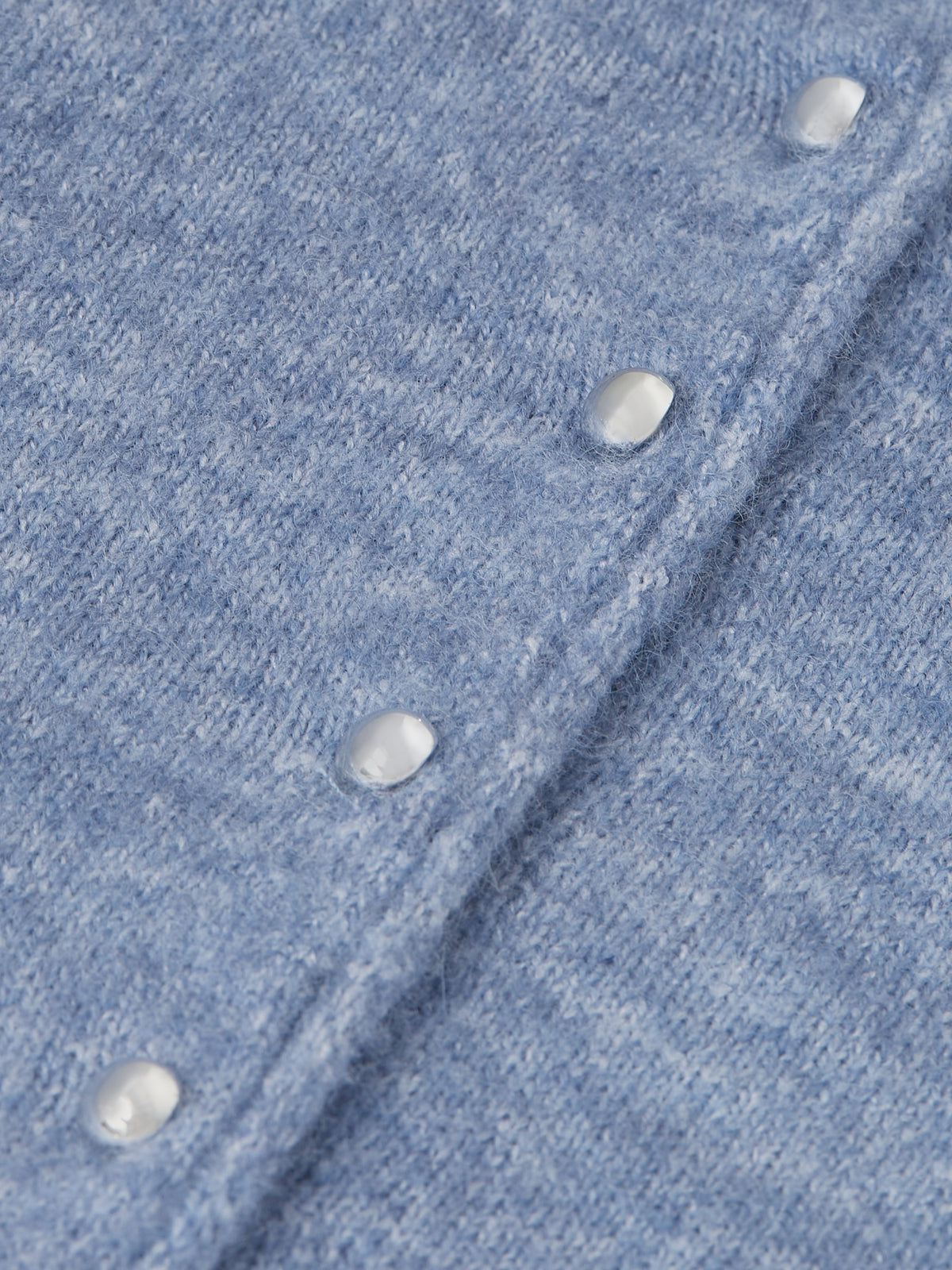 Light Slate Gray קרדיגן לנשים Fuzzy Funnel-Neck SCOTCH & SODA