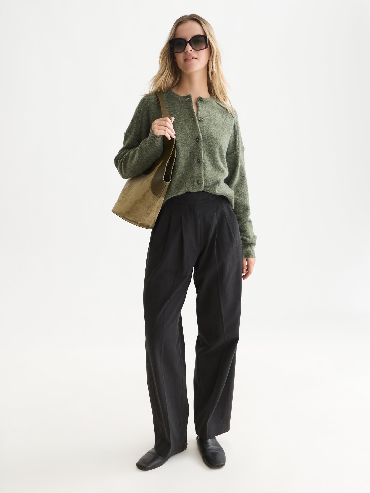 White Smoke קרדיגן לנשים Fuzzy Relaxed SCOTCH & SODA