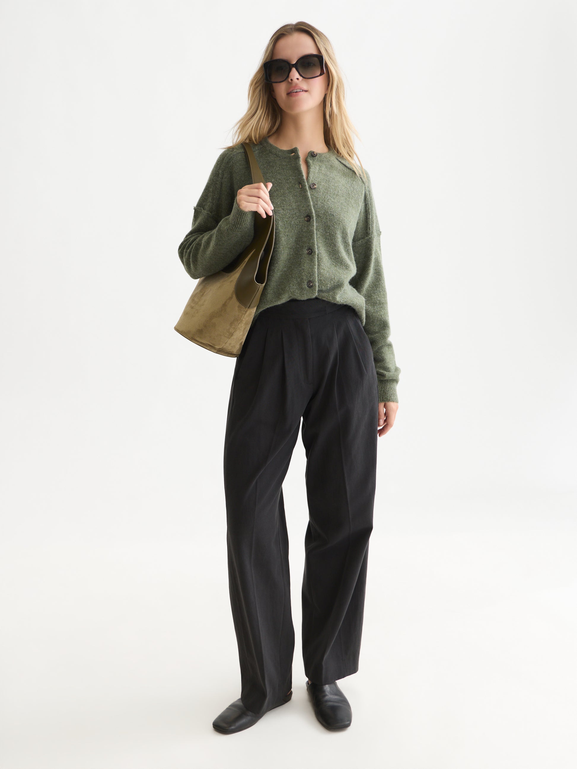 White Smoke קרדיגן לנשים Fuzzy Relaxed SCOTCH & SODA