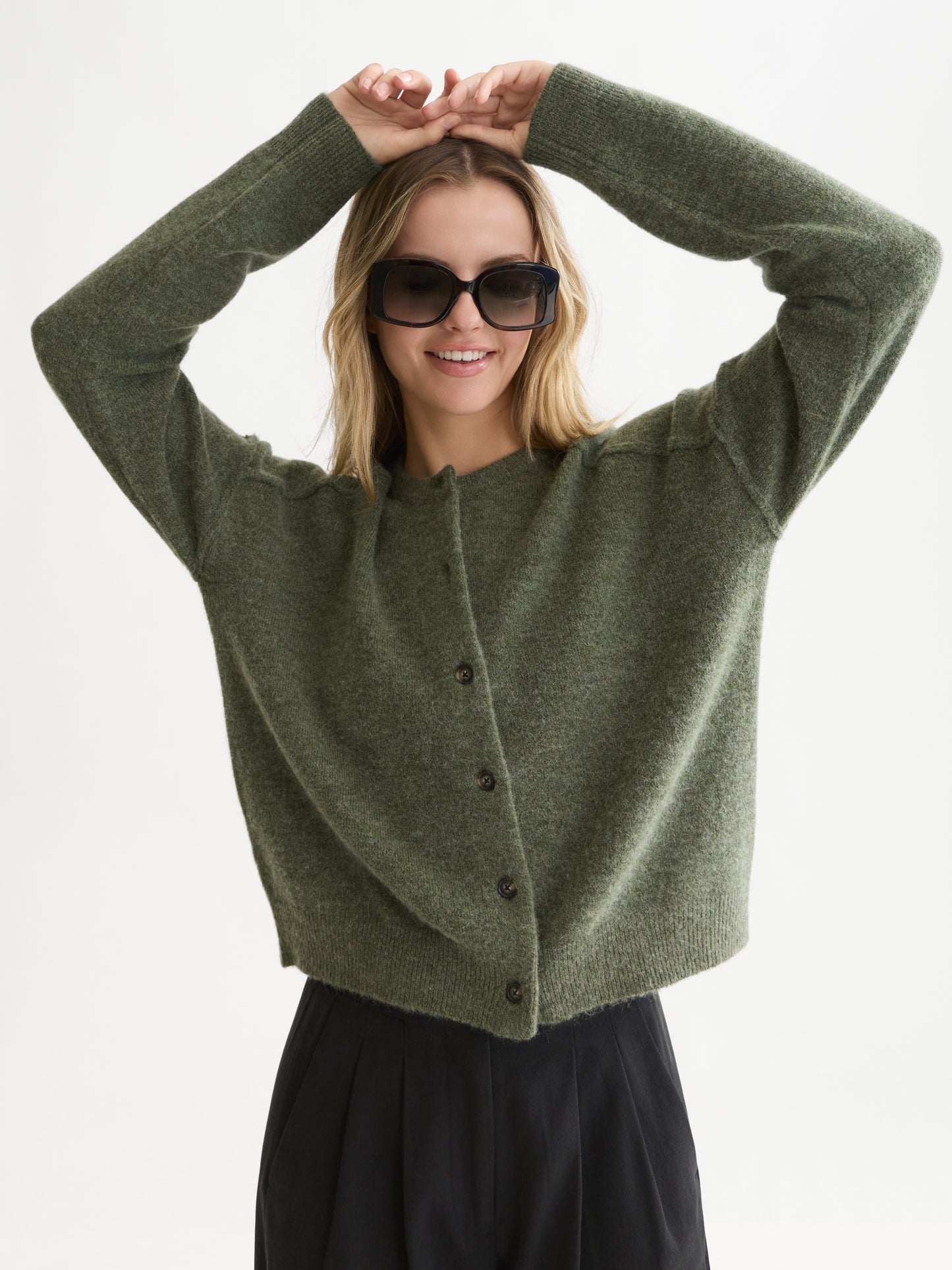White Smoke קרדיגן לנשים Fuzzy Relaxed SCOTCH & SODA