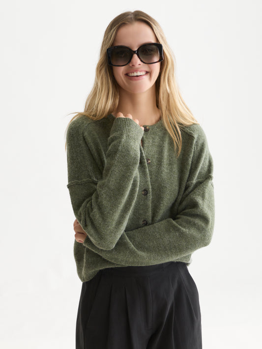 White Smoke קרדיגן לנשים Fuzzy Relaxed SCOTCH & SODA