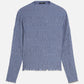 Slate Gray חולצה ארוכה לנשים Smocked SCOTCH & SODA