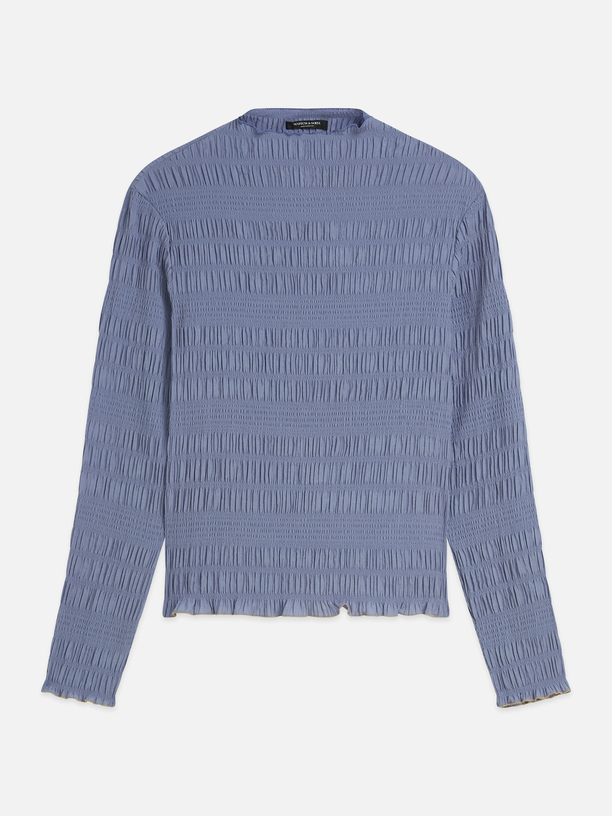Slate Gray חולצה ארוכה לנשים Smocked SCOTCH & SODA