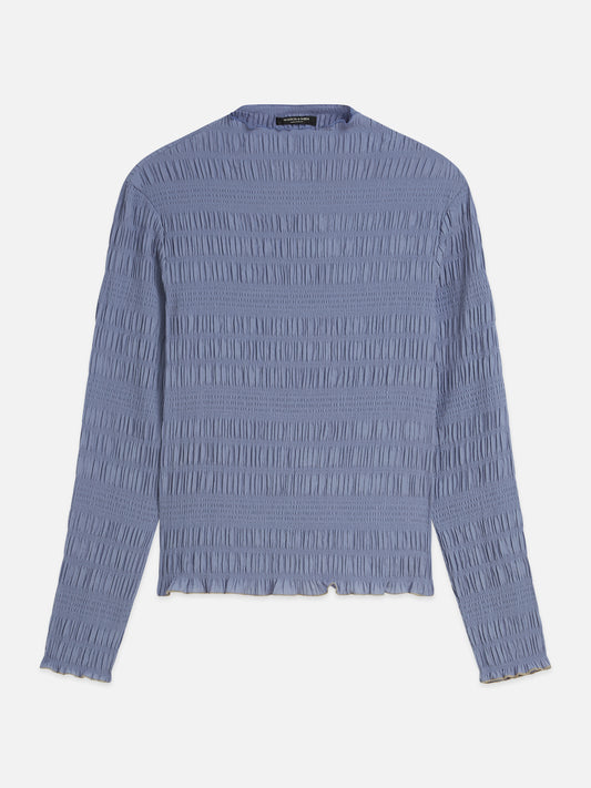 Slate Gray חולצה ארוכה לנשים Smocked SCOTCH & SODA