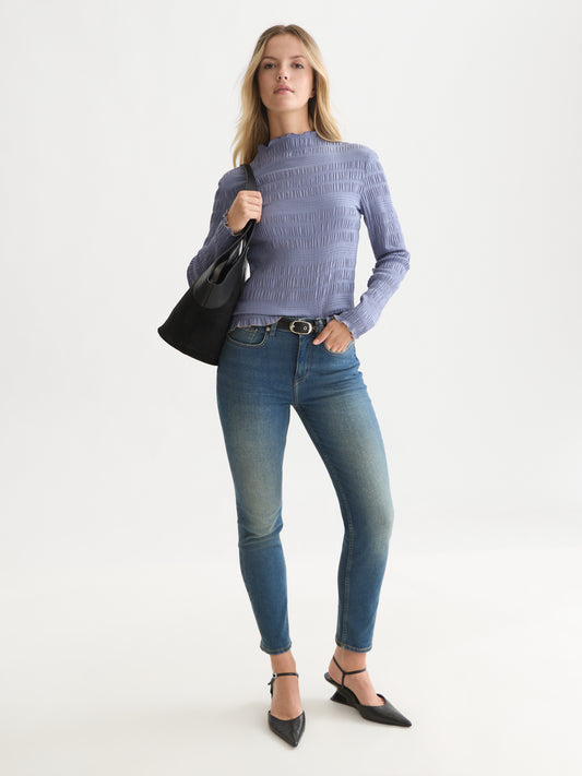 Lavender חולצה ארוכה לנשים Smocked SCOTCH & SODA
