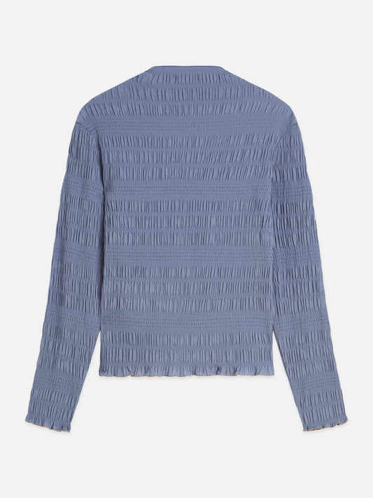 Slate Gray חולצה ארוכה לנשים Smocked SCOTCH & SODA