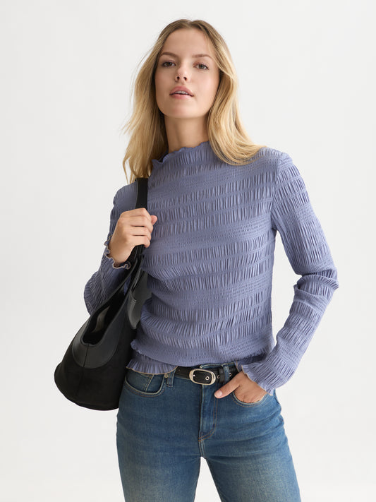 Lavender חולצה ארוכה לנשים Smocked SCOTCH & SODA