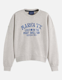 Gray סווטשירט לנשים Denim Graphic SCOTCH & SODA