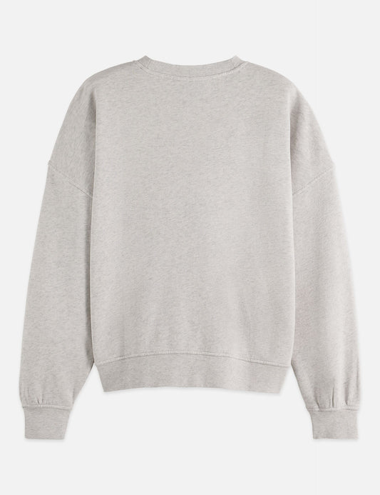 Gray DENIM GRAPHIC OVERSIZED FIT SWEATSHIRT סווטשירט SCOTCH & SODA