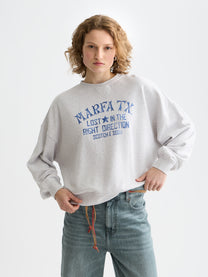 Lavender סווטשירט לנשים Denim Graphic SCOTCH & SODA