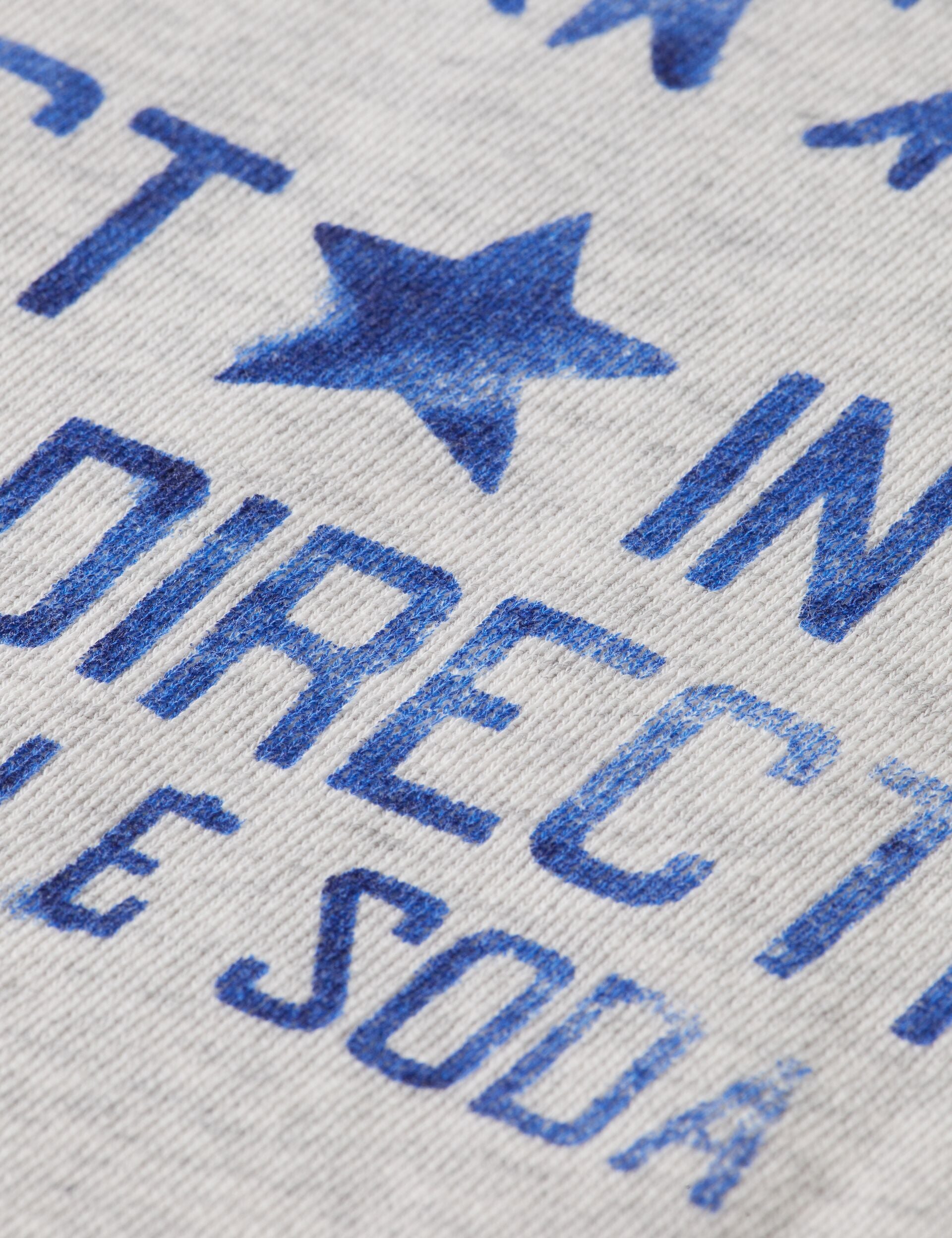 Gray DENIM GRAPHIC OVERSIZED FIT SWEATSHIRT סווטשירט SCOTCH & SODA