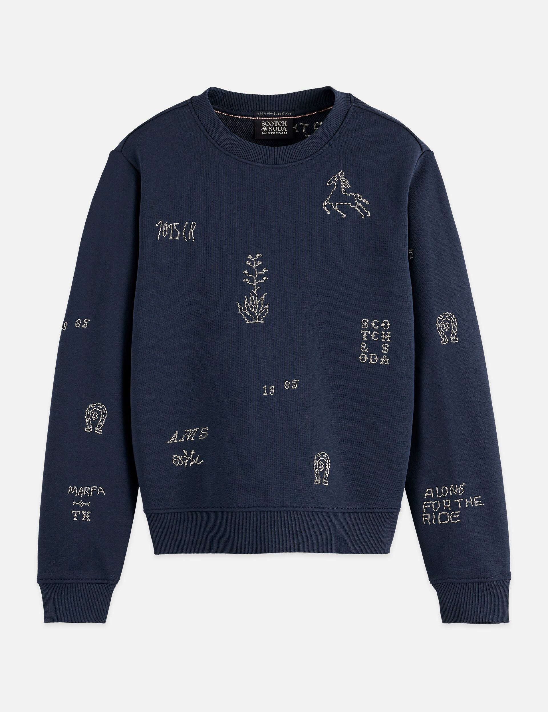 Dark Slate Gray סווטשירט לנשים Embroidered SCOTCH & SODA