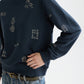 Black סווטשירט לנשים Embroidered SCOTCH & SODA