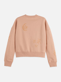 Tan סווטשירט לנשים Flock Print SCOTCH & SODA