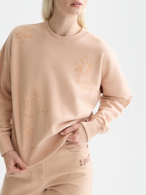 Tan סווטשירט לנשים Flock Print SCOTCH & SODA