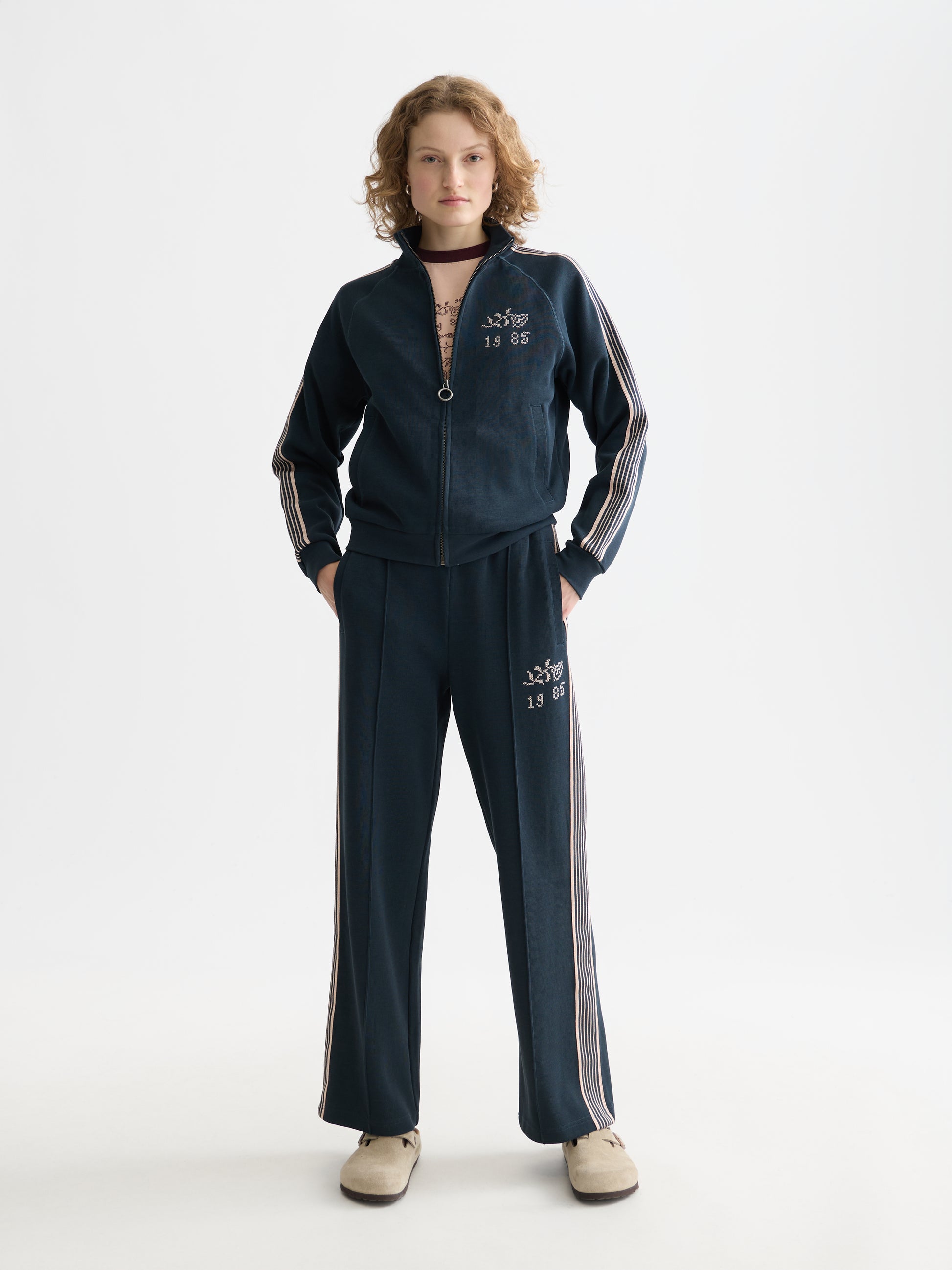 White Smoke ZIP THROUGH INTERLOCK SWEATSHIRT ג'קט SCOTCH & SODA