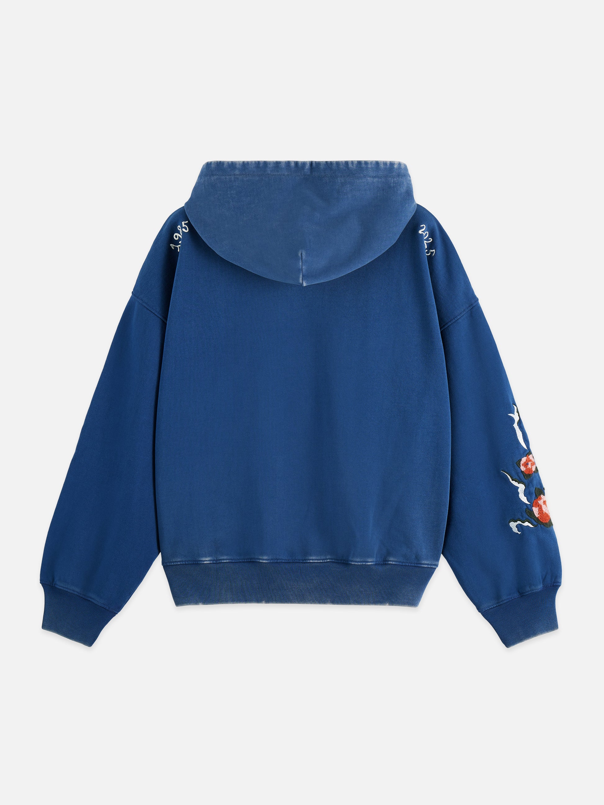 Dark Slate Blue קפוצ'ון לנשים Washed Artwork - מהדורת 40 שנה SCOTCH & SODA