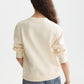 Lavender סווטשירט לנשים Chest Artwork SCOTCH & SODA