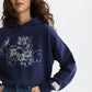 Black קפוצ'ון לנשים Embroidered Detail SCOTCH & SODA