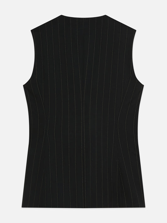 Black ווסט לנשים Lurex Pinstripe SCOTCH & SODA