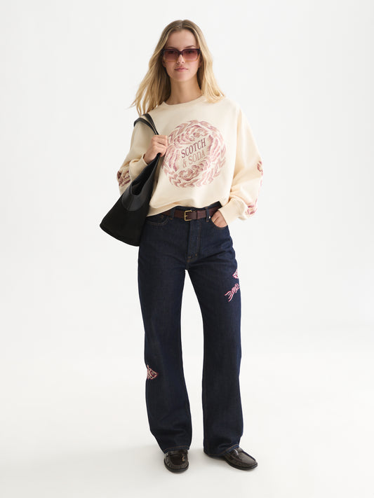 White Smoke סווטשירט לנשים Front Artwork SCOTCH & SODA
