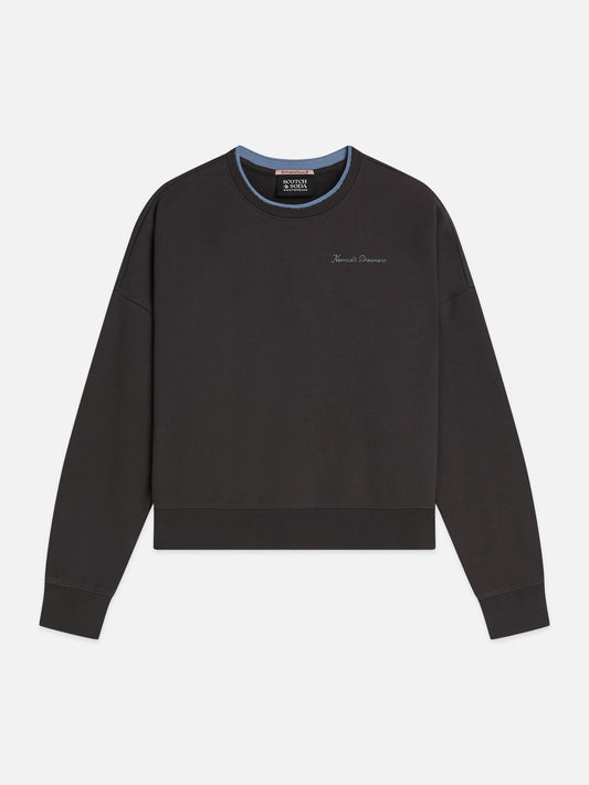 Dark Slate Gray סווטשירט לנשים Chest Embroidery SCOTCH & SODA