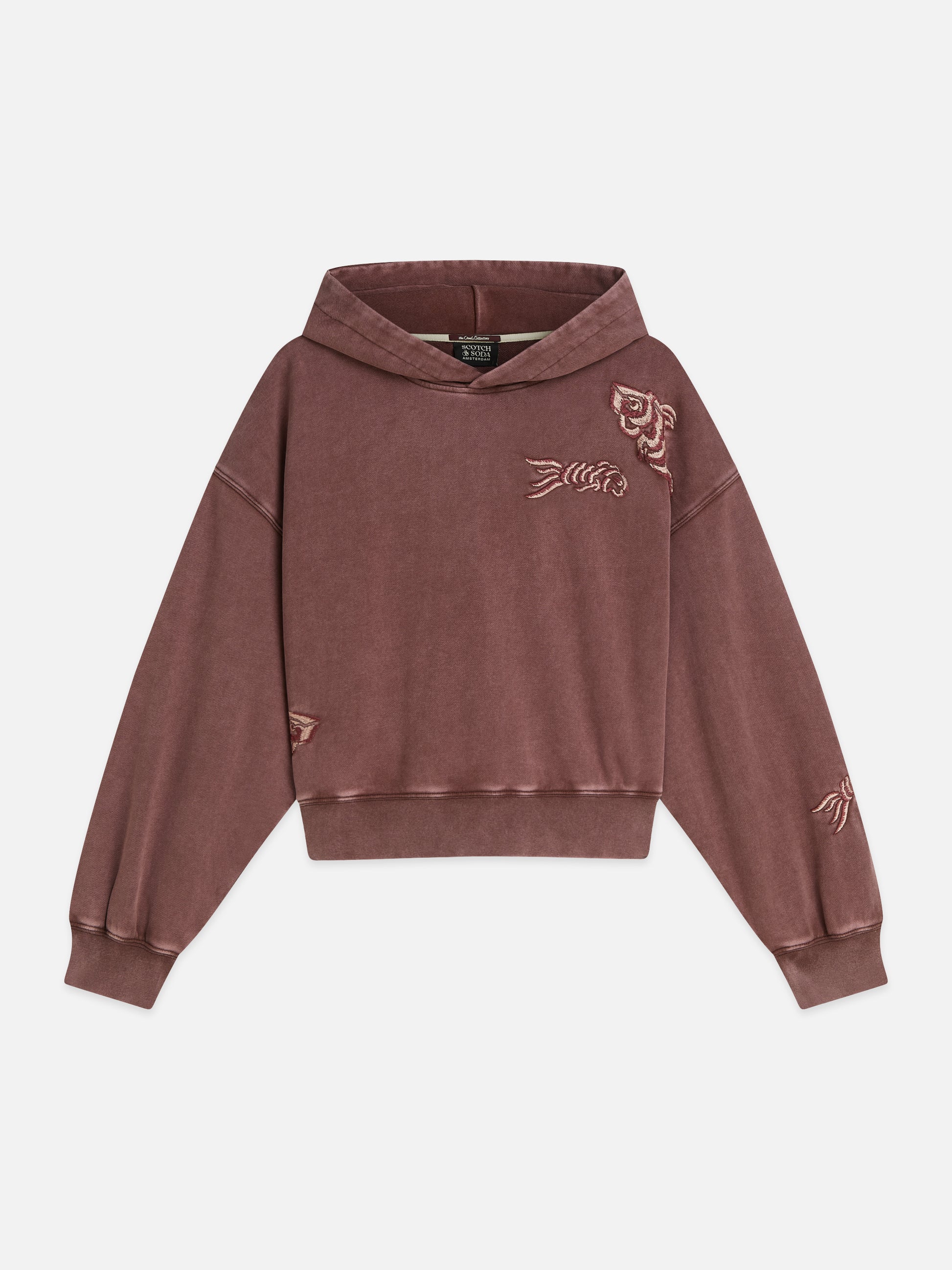 Dim Gray קפוצ'ון לנשים Washed Embroidered SCOTCH & SODA