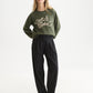 White Smoke סווטשירט לנשים Ribon Embroidery SCOTCH & SODA