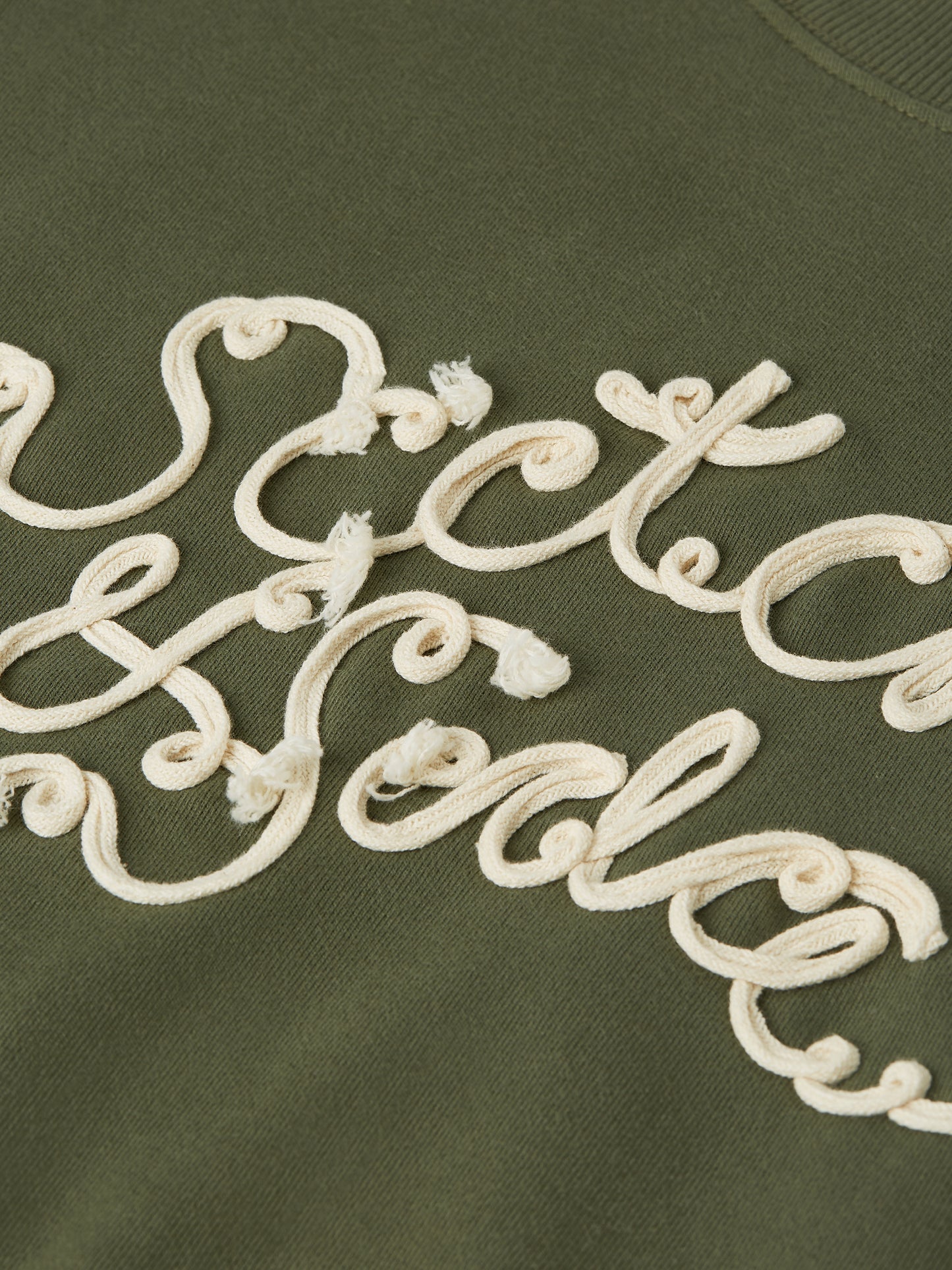Dark Olive Green סווטשירט לנשים Ribon Embroidery SCOTCH & SODA