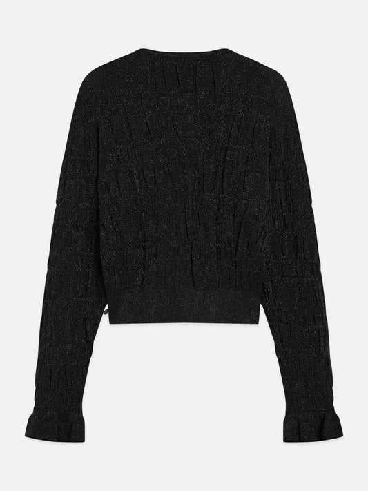 Black קרדיגן לנשים Smock Stitch SCOTCH & SODA