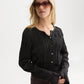 Black קרדיגן לנשים Smock Stitch SCOTCH & SODA