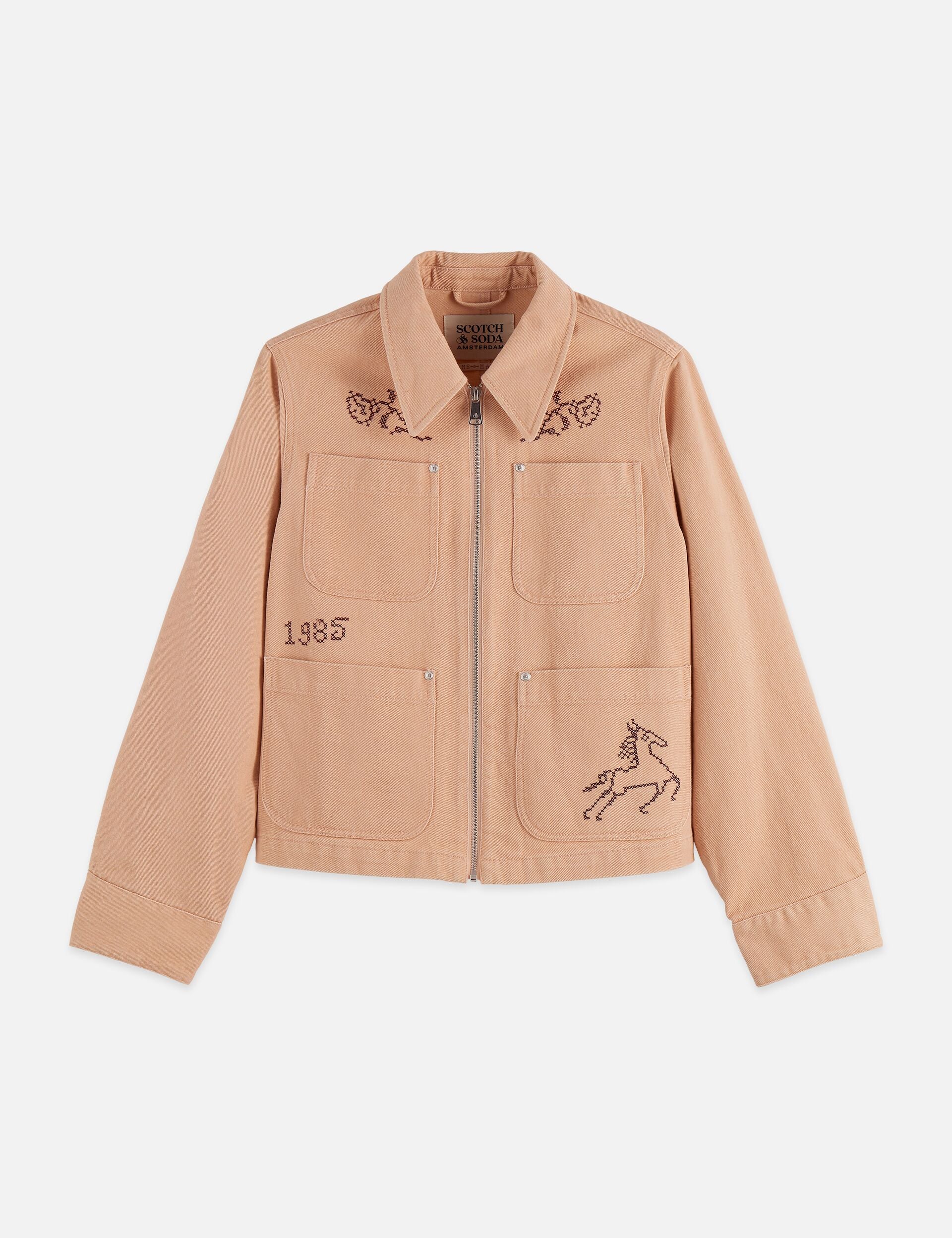 Tan ג'קט לנשים Embroidered SCOTCH & SODA