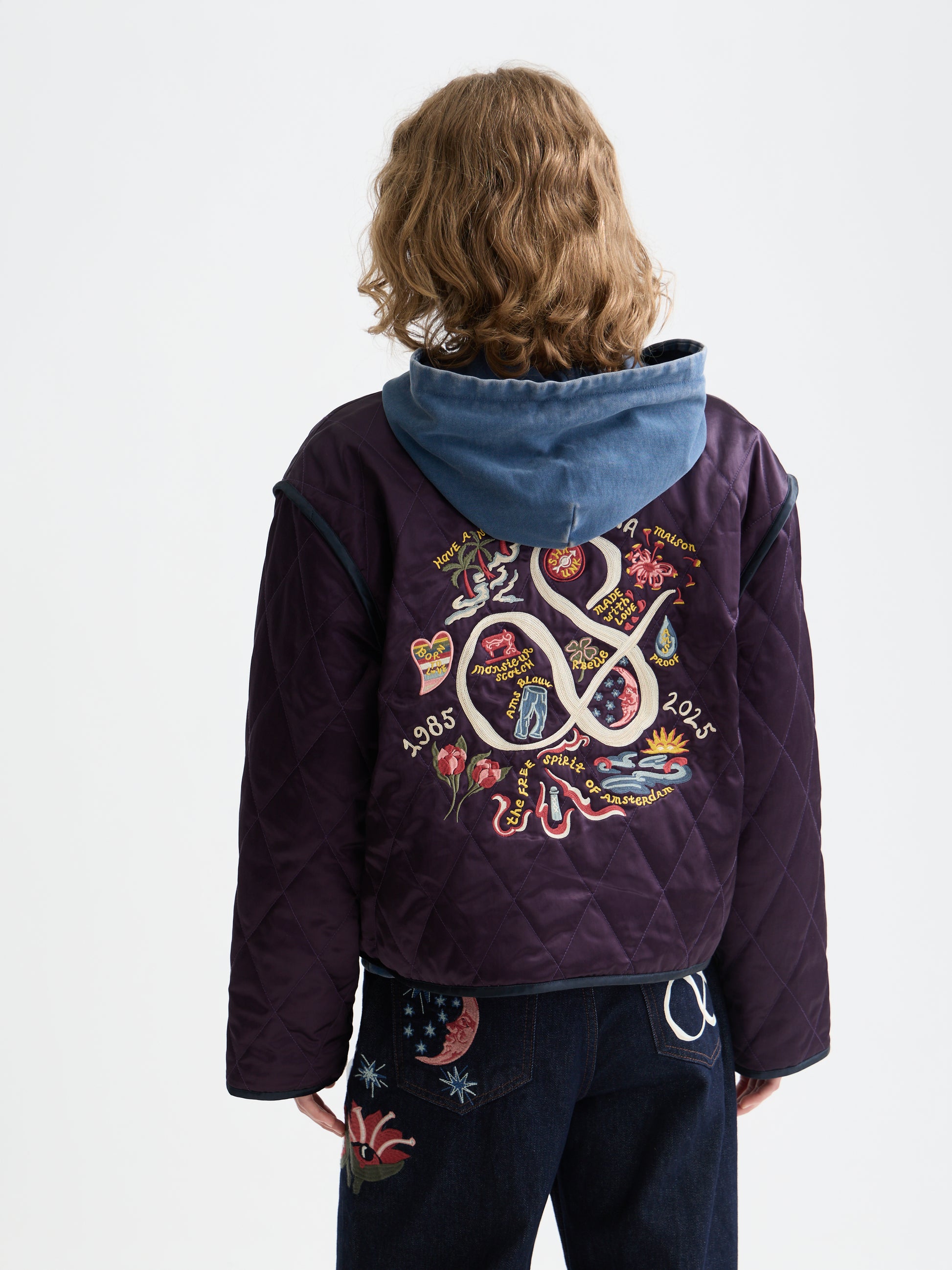 Black ג'קט לנשים Embroidered Souvenir - מהדורת 40 שנה SCOTCH & SODA