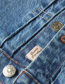 Slate Gray ג׳קט ג׳ינס לנשים Pleat Front SCOTCH & SODA