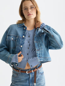 Lavender ג׳קט ג׳ינס לנשים Pleat Front SCOTCH & SODA
