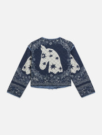 White Smoke ג׳קט קווילט דו־צדדי מודפס לנשים Revesible Printed SCOTCH & SODA
