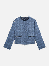White Smoke ג׳קט קווילט דו־צדדי מודפס לנשים Revesible Printed SCOTCH & SODA