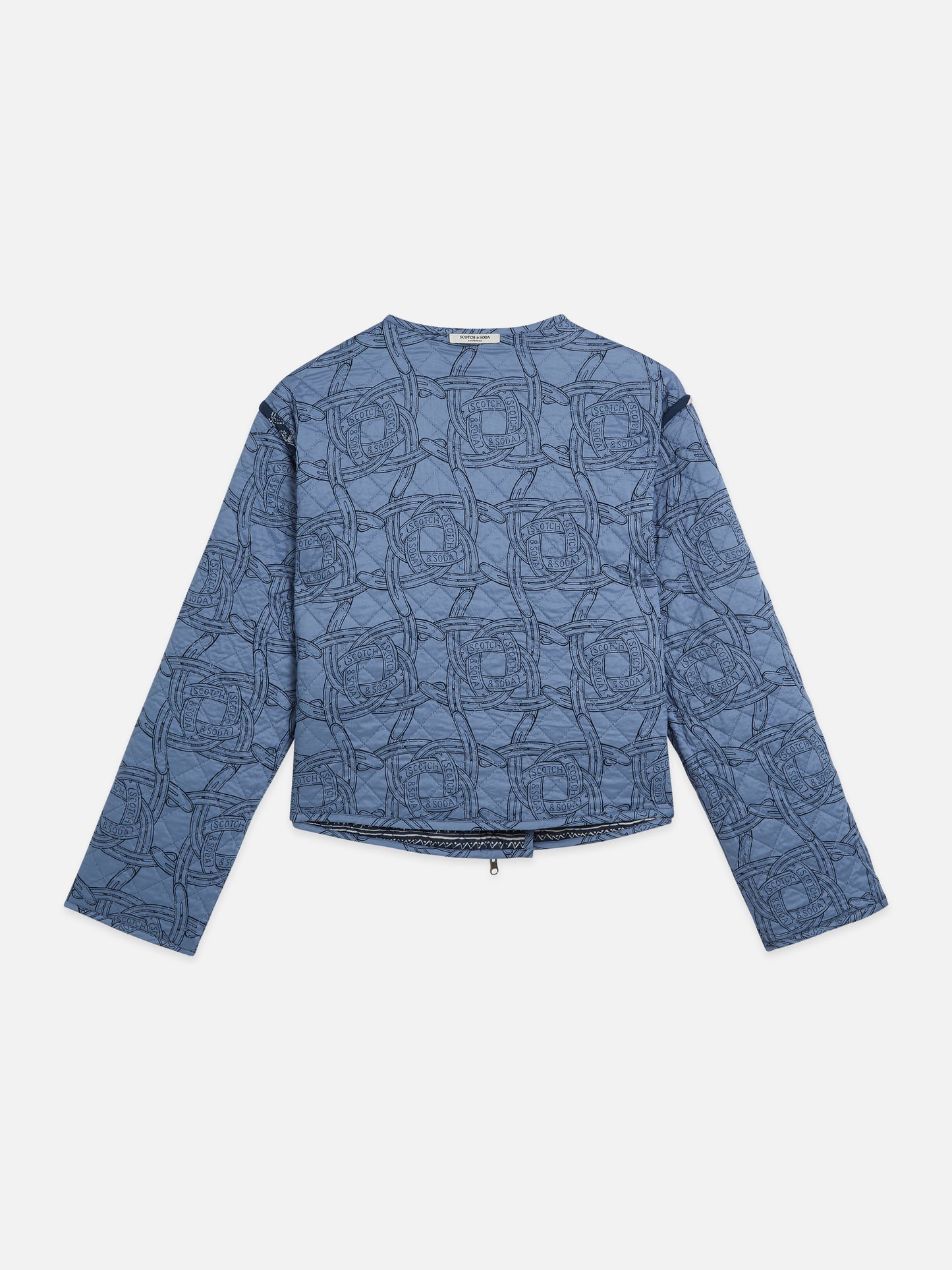 White Smoke ג׳קט קווילט דו־צדדי מודפס לנשים Revesible Printed SCOTCH & SODA