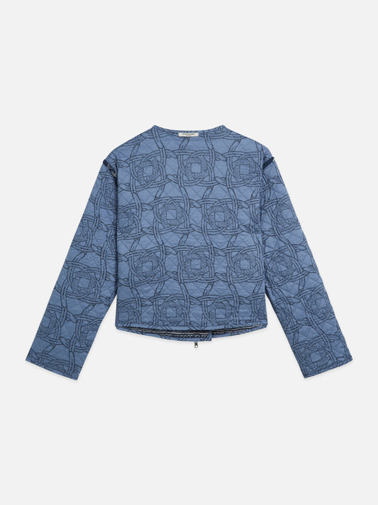 White Smoke ג׳קט קווילט דו־צדדי מודפס לנשים Revesible Printed SCOTCH & SODA