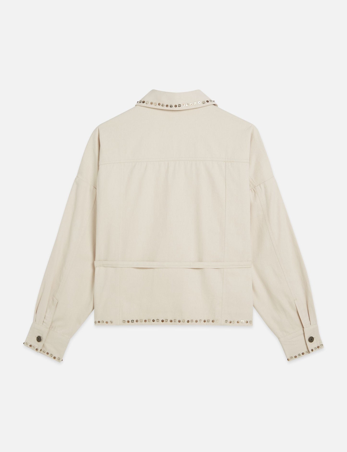 Light Gray EMBELLISHED COTTON TRUCKER ג'קט SCOTCH & SODA