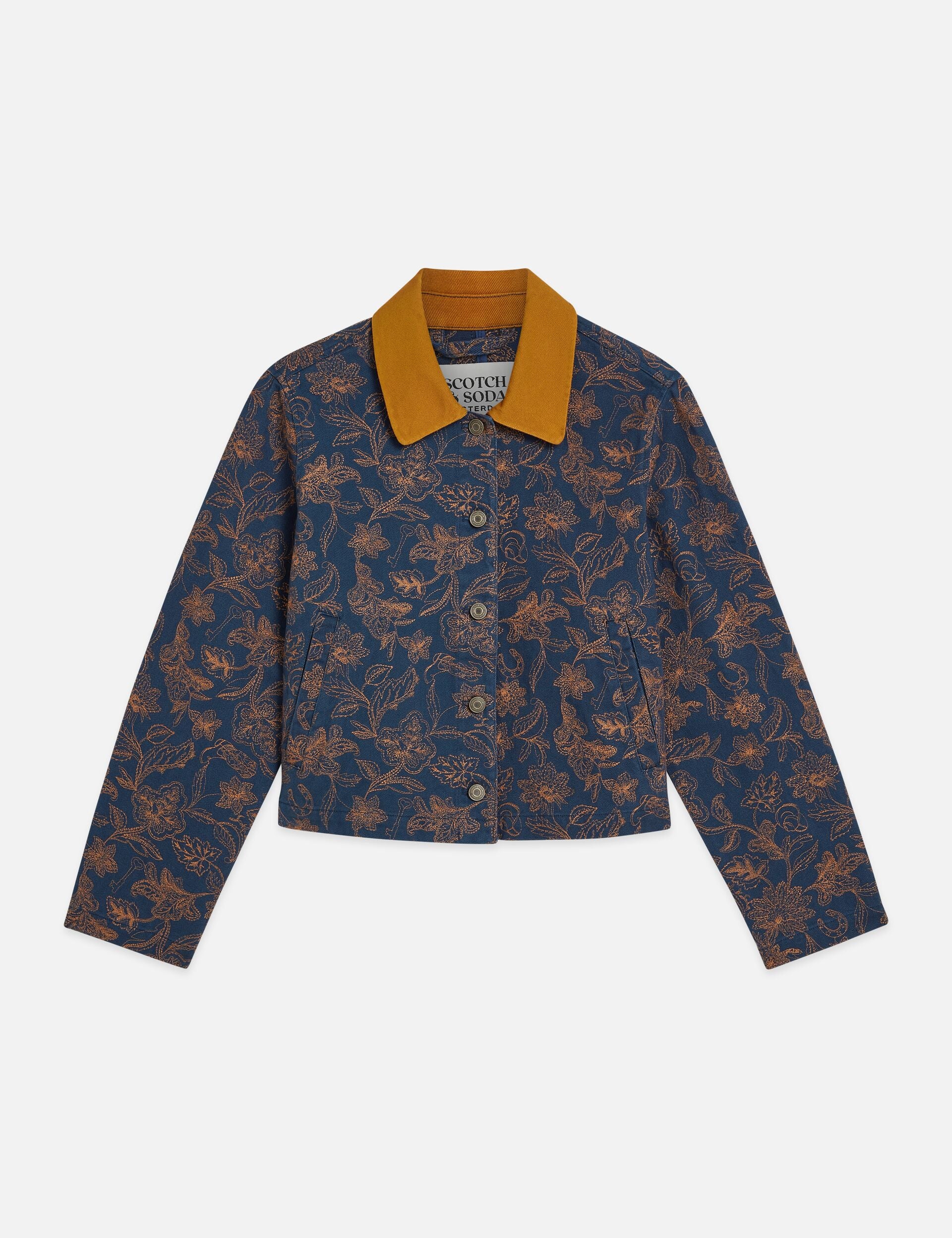 White Smoke ג׳קט כותנה רקום לנשים Embroidered SCOTCH & SODA